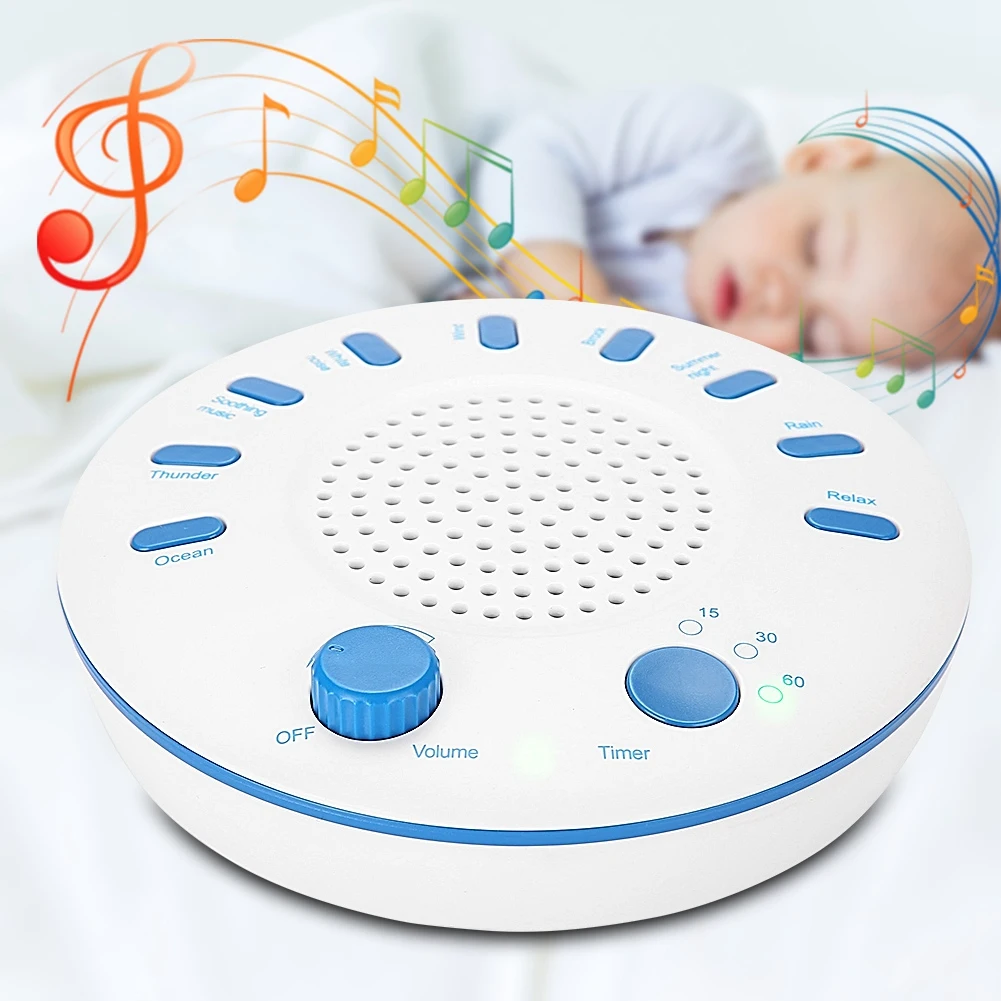 Portable White Noise Sound Machine Baby Light Sleep Therapy Regulator with 9 Plant Soothing Sound Baby 3