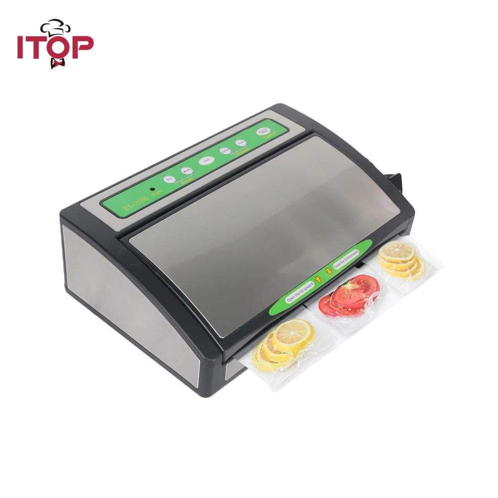 ITOP 진공 포장 기계 전기 가정용 진공 식품 실러 1 롤 포장 가방 110V-220V