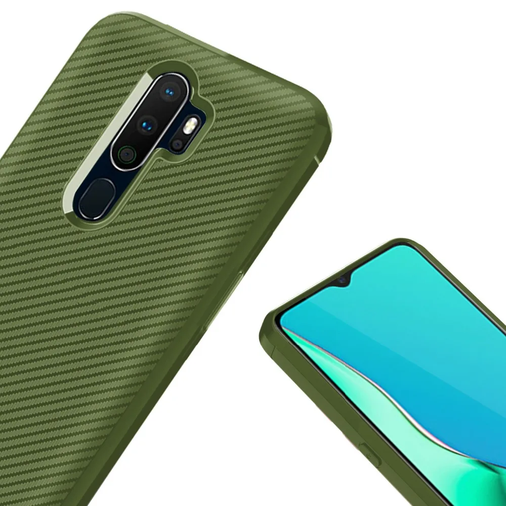 Чехол для телефона Oppo A9 A5, роскошный углеродный противоударный Мягкий ТПУ силиконовый чехол для Oppo Realme 5 3 F11 F11 Pro