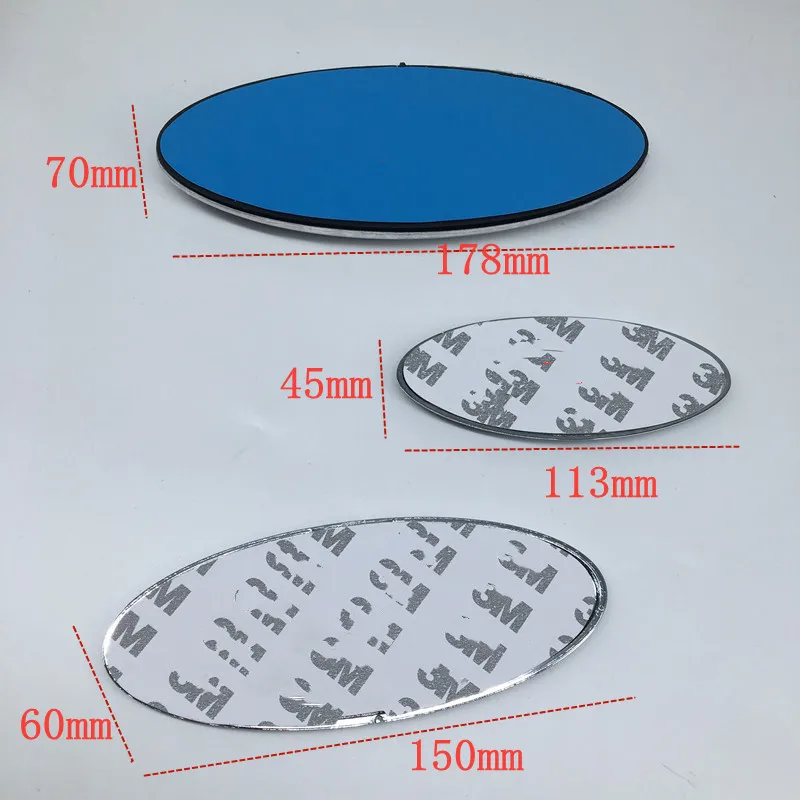 ABS Silver Blue Hood Bonnet Grill Front Rear Trunk Tail Bumper Boot Mark Car Styling Emblem Logo Badge For Ford Auto Accessories |