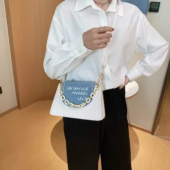 

Fashion Character Women Sling Bag Quality Chain Bag Contrast Color Lady Casual Shoulder Bag Elegant Popular Female Handbag Mini