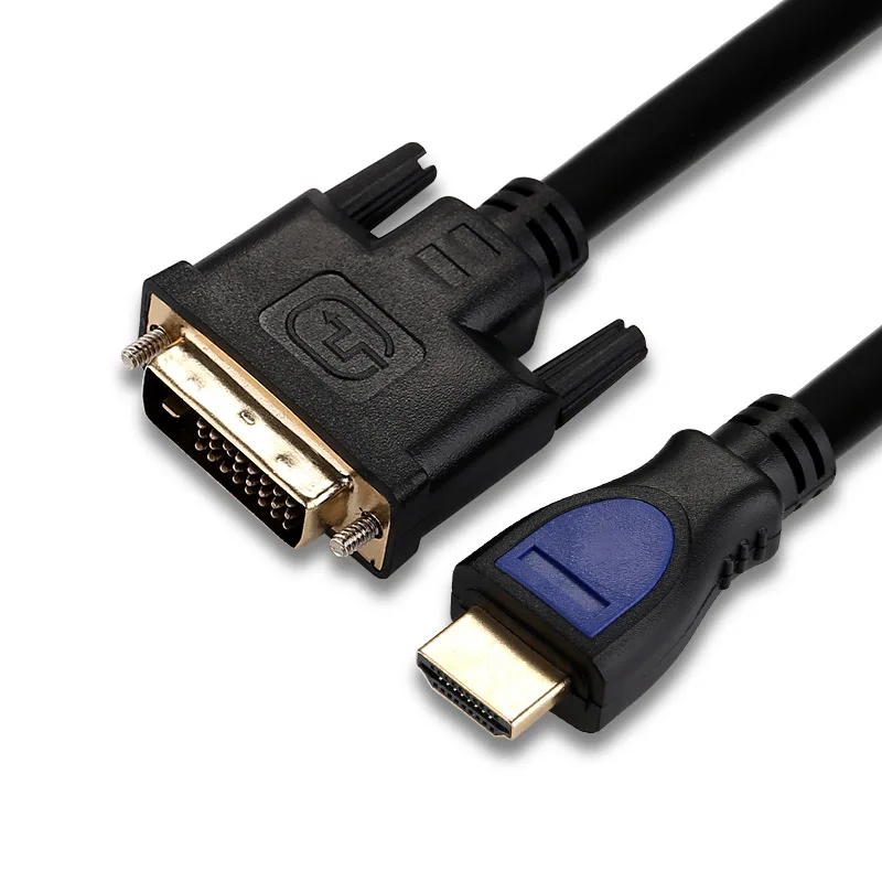 RIVOER 3 м кабель HDMI-DVI компьютер до 1080p Чистая медь позолоченный 24+ 1 бескислородная медь сетка HD кабель