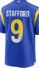 Custom Embroidery For American Matthew Stafford Men Women Kid Youth Blue White Football Jersey