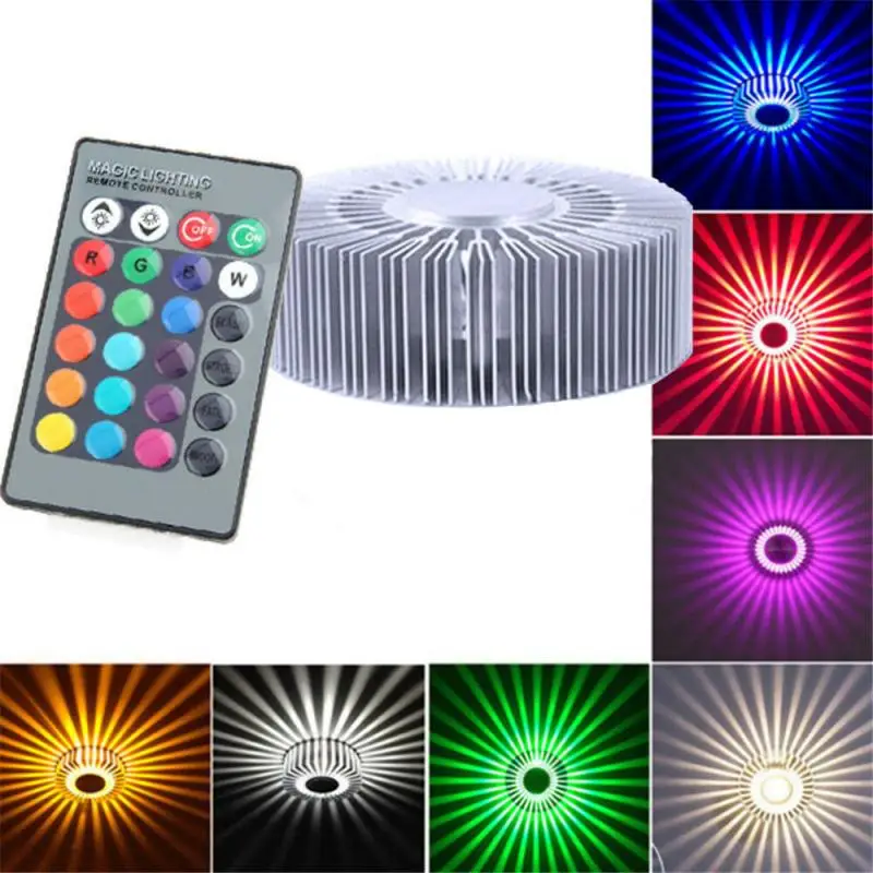 Новый цветной настенный светильник RGB Подсолнух для установки поверхности