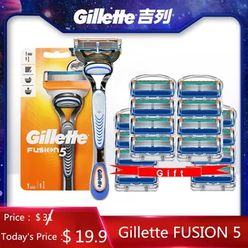 

Gillette Fusion 5 Men Manual Shaver Razors Machine for Shaving Blades Cassettes With Replacebale Blades for Shaving Face Care
