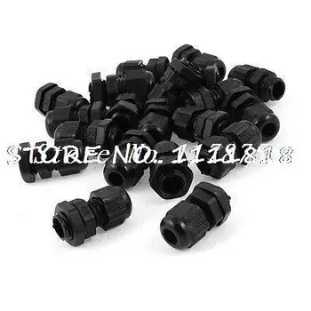

20 x Black Waterproof Connector Cable Gland PG7 3-6.5mm