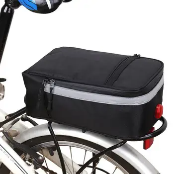 

Bike Saddle Rack Bags Bicycle Bags Large Capacity Waterproof E-Bike Rear Tail Rack Battery Storage Bag Case with LED Tail Light