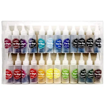 

24Pcs Tie-Dye Kit Fabric Textile Paints Vibrant Fabric Textile One-Step Tie Dye Art Set,Clothing Dye,Tie Dye Pigment Kit