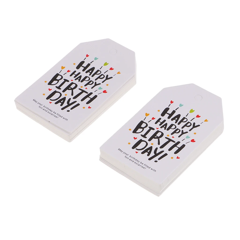 50 Pieces Colorful Multi-Use Paper Hang Tags Wedding Decoration Patterned Gift Labels Special Bookmarks Expressing Love Labels