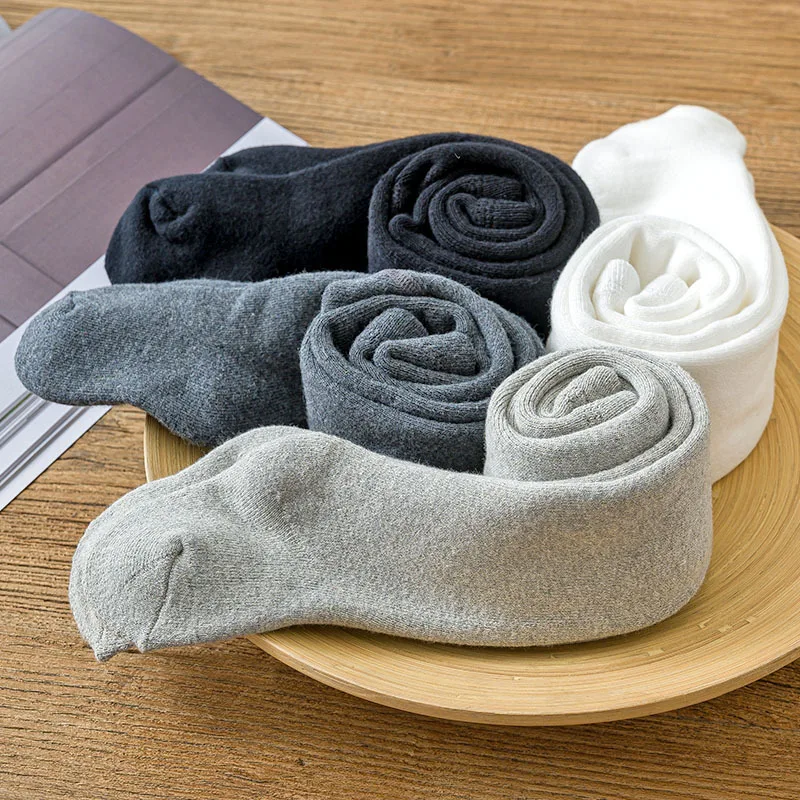 0-10Y Children's Warm Tights Thicken Cotton Baby Tights Solid Color Girls Stockings Kids Pantyhose Newborn Winter Terry Socks