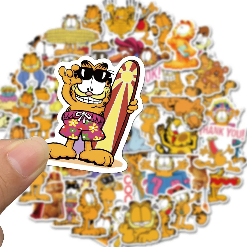 

100Pcs/lot Cartoon Cat Stickers For Snowboard Fridge Car- Styling Vinyl Decal Home Decor Stickers Laptop Luggage Car