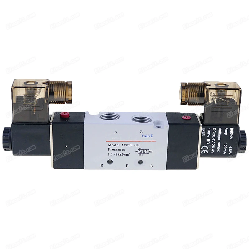 4V320-10 DC 12V 24V 110V 220V 3/8 &quotBSPT 2 положения 5 способов Пневматический электромагнитный