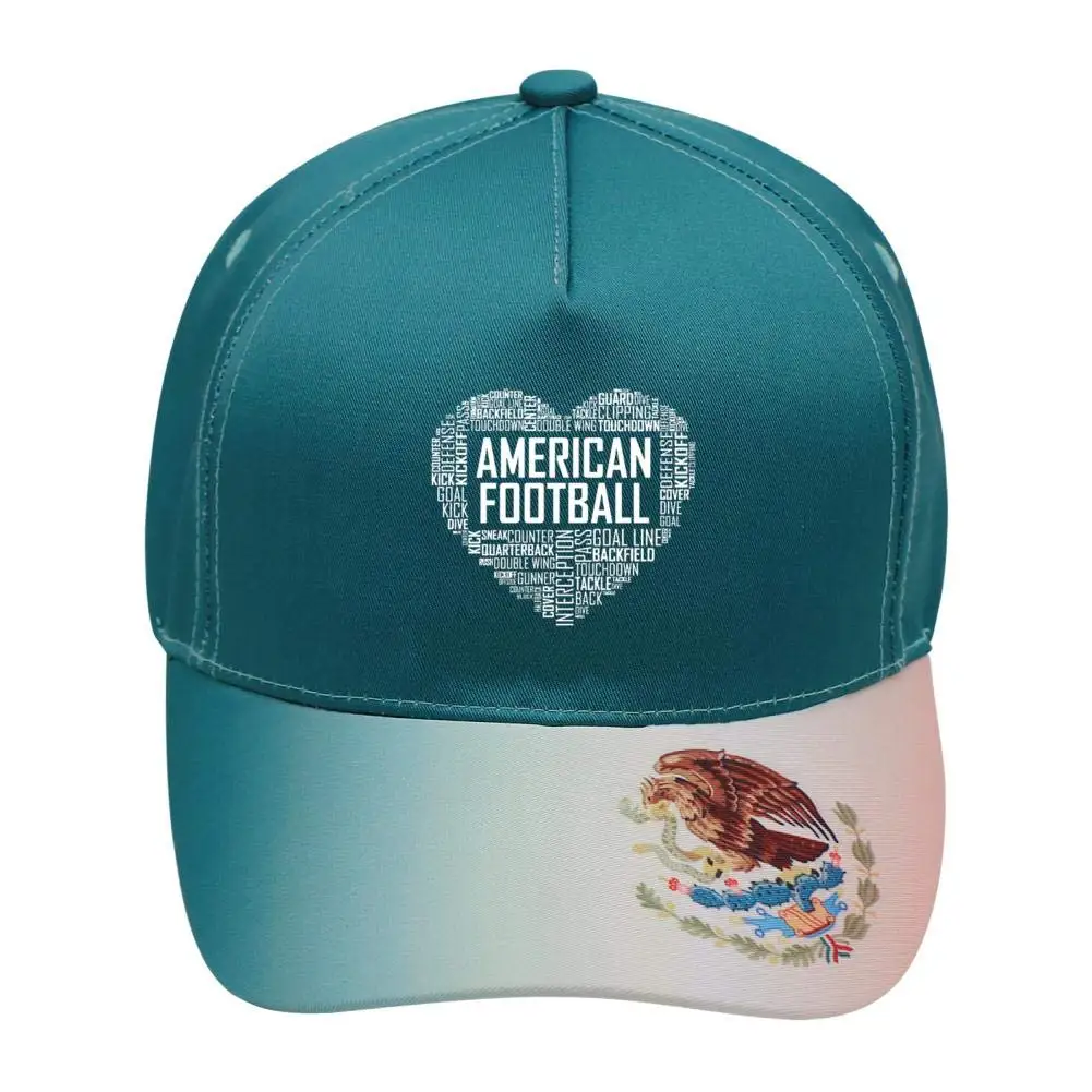 Унисекс Американский Футбол Любовь бейсболки хлопчатобумажная ткань регулируемые мексиканские элементы открытый шапки зеленый