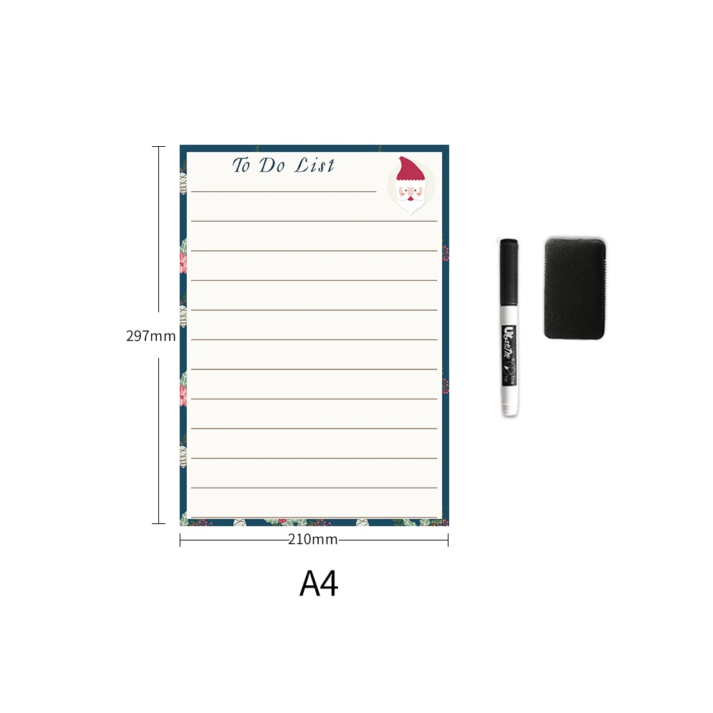 Магнитная белая доска для записей на холодильник, доски для сообщений, наклейки, магниты для досок, стираемые памятки, напоминают, записывают игрушки для рисования, размер А4 - Цвет: A4SD01