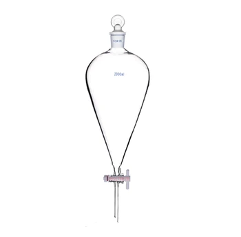 

2000ml,24/29,Glass Pyriform Separatory Funnel,PTFE Stopcock,2 Litre,Pear Shape