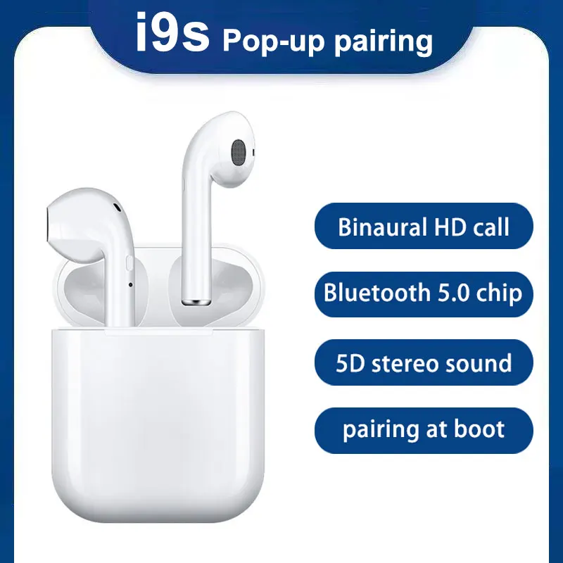 

i9s tws Wireless earphones Mini Stereo Earbuds earpieces with Charging Box Bluetooth earphones Suitable for all mobile phones