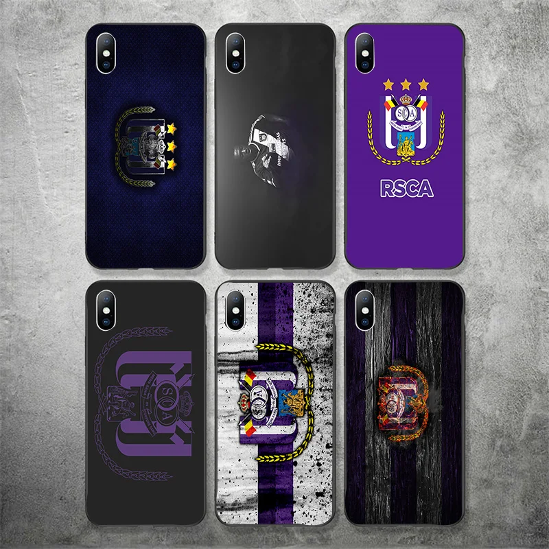 Чехол для телефона Royal Sporting Club Anderlecht iPhone XR 11 Pro XS Max X 5S 6S Plus черный мягкий чехол iphone SE