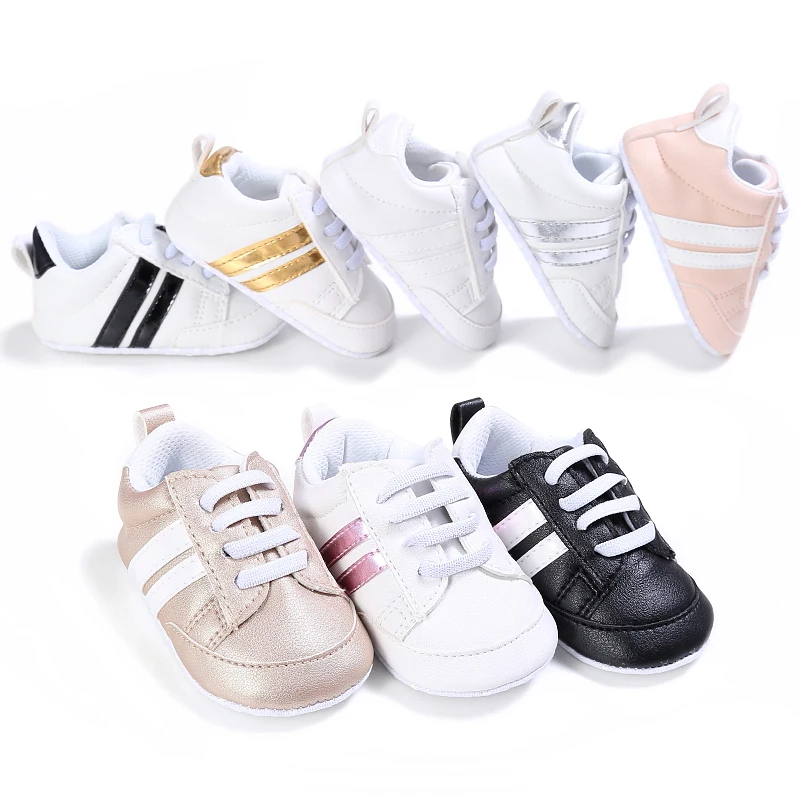 Newborn Baby Shoes Boy Girl Classical Sport Soft Sole PU Leather Multi-Color First Walker Crib Moccasins Casual Sneakers Shoes