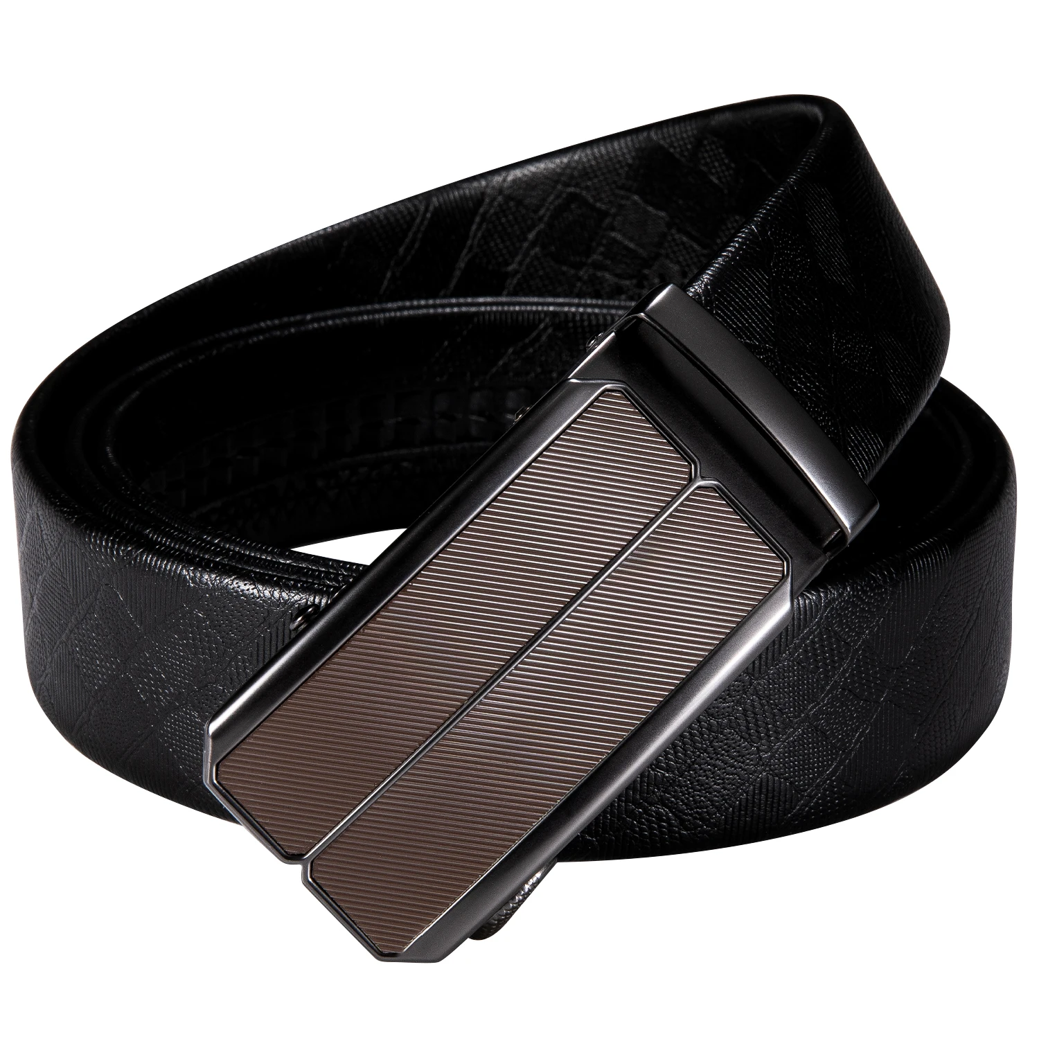 Men's Ratchet Auto Lock Leather Belt