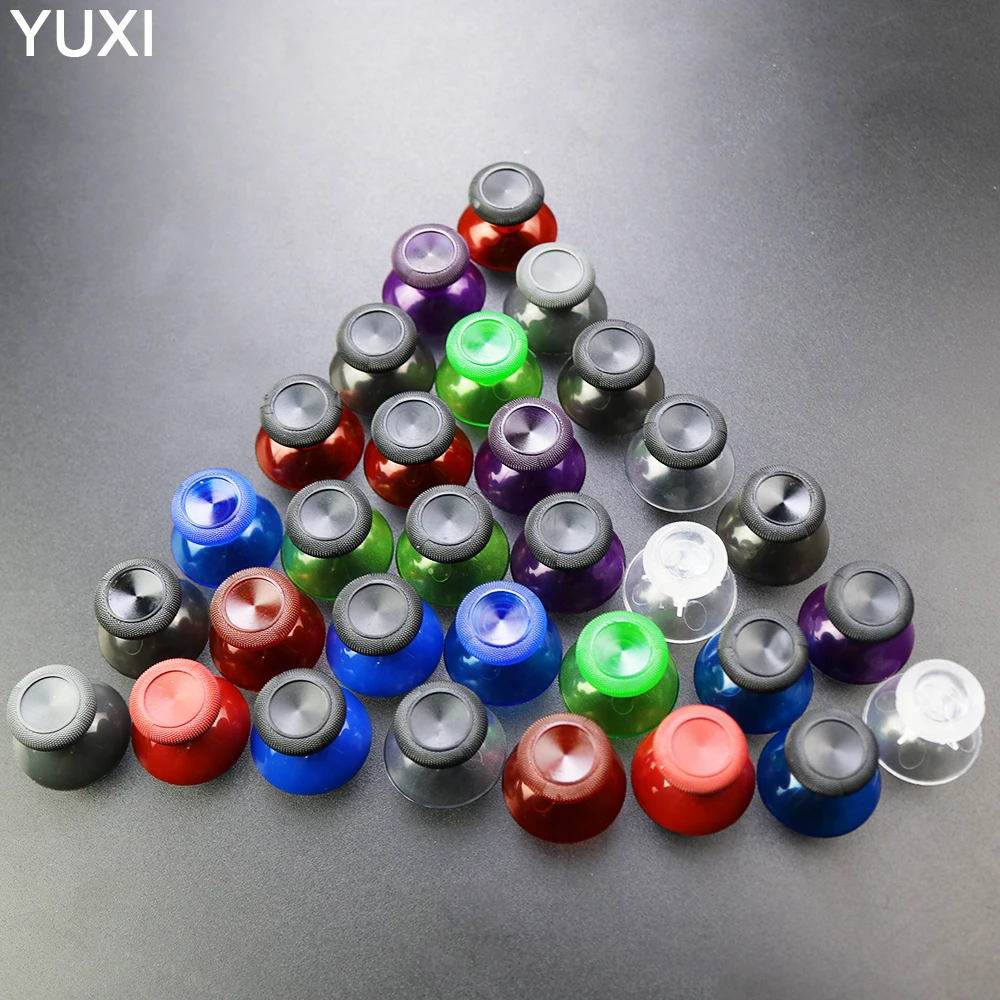 XBox 시리즈 X S 게임 패드 컨트롤러 용 2Pcs 3D 아날로그 썸 스틱 그립 캡 Xbox One 교체 용 다채로운 조이스틱 버튼 커버