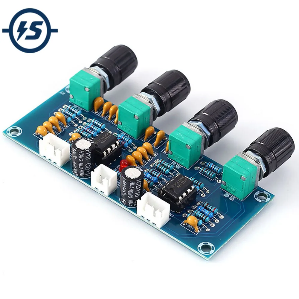 Цифровая плата усилителя DC 12 V-24 V Предварительный усилитель тюнер двухканальный тон доска регулятор громкости