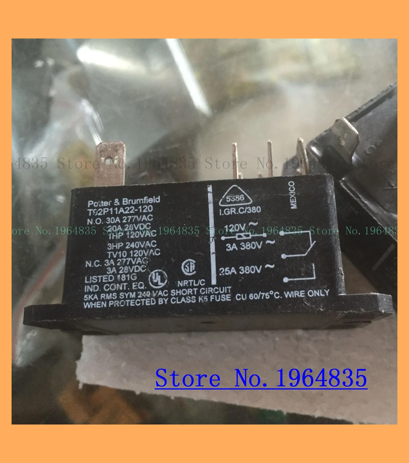 

relay T92P11A22-120V