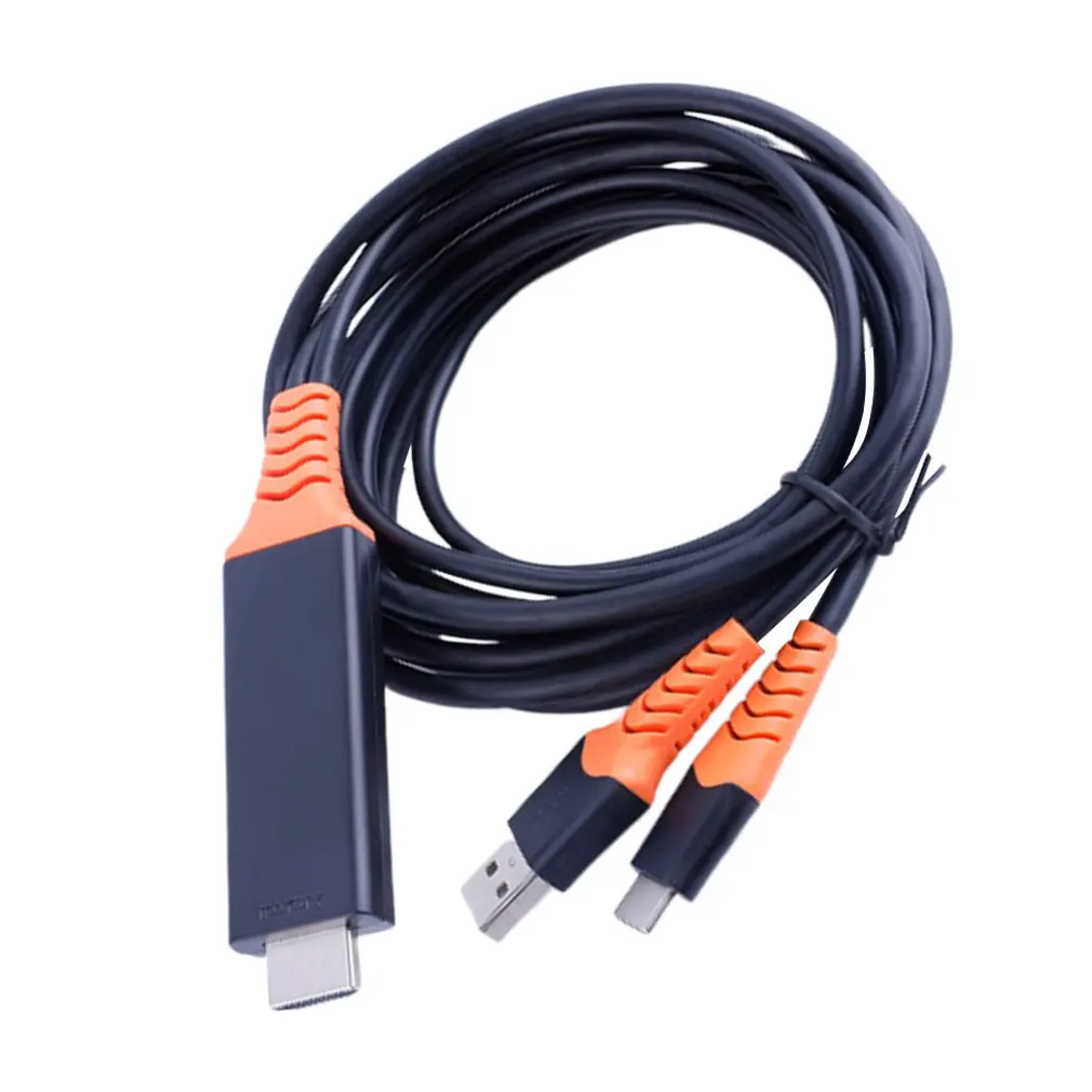Для Iphone Hd кабель Lightning-кабель Hdmi, Hd для мобильного телефона Iphone к Hdmi с линейный экранированный кабель адаптер Airplay