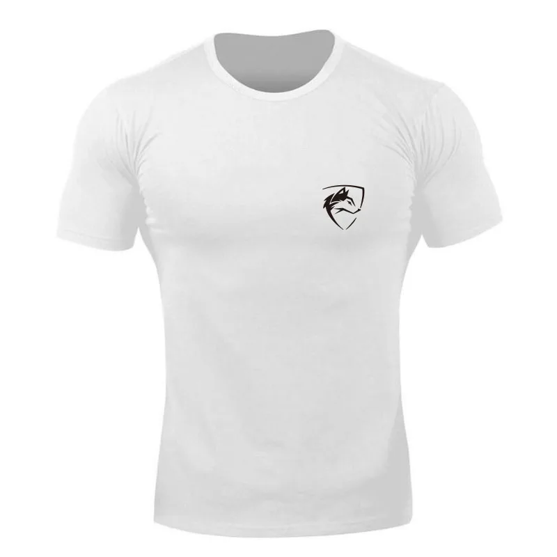 ALPHALETE брендовая мужская футболка для фитнеса, облегающие рубашки с коротким рукавом, хлопковая одежда, модная футболка с круглым вырезом и принтом