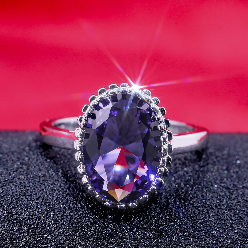 

MOONROCY CZ Crystal Vintage Rings Wedding Rose Gold Color Purple Cubic Zirconia Party Jewelry for Women Dropshipping Wholesale