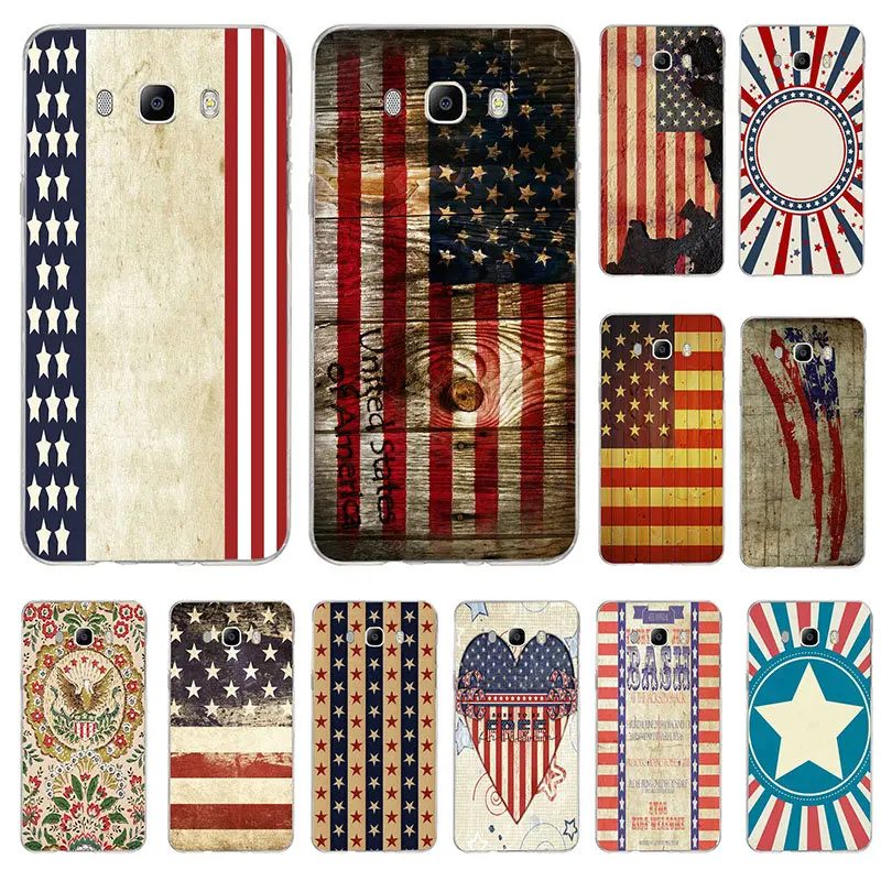 Vintage Patriotic American Flag Silicon Cases for Samsung Galaxy Note 2 3 4 5 8 9 10 A10 A20 A30 A40 A50 A60 A70 A80 A90 |