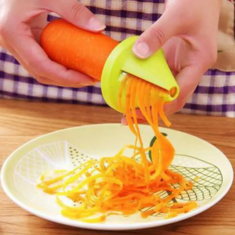 

Protable Vegetable Shred Slicer Spiral Device Funnel Carrot Radish Cutter Speed Rid Practical Easy Operations Kitchen Gadget