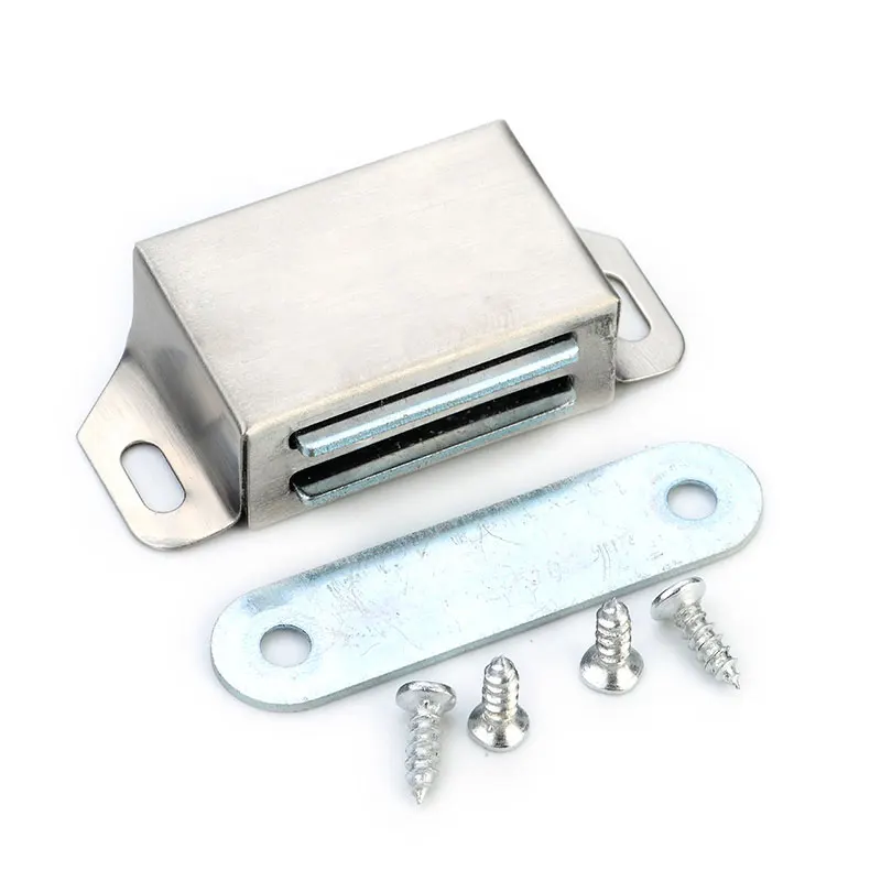 

Stainless Steel Magnetic Cabinet Catches Push to Open Touch Kitchen Door Stop Damper Buffers With Screws For Hardware