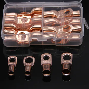 

30Pcs AWG Wire Ring Terminal Connectors Terminals Set Copper 8, 4 AWG terminal connector plate