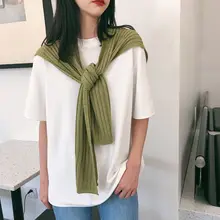 Женские мужские осенние ребристые трикотажные Ложные Воротник шаль орнамент съемный сплошной цвет поддельные свитер накидка плеча с рукавами