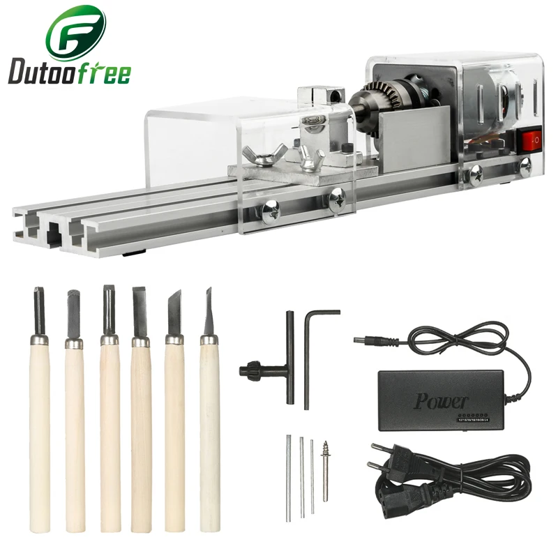 110v240v Mini Wood Lathe Machine Speed Adjustable Rotary Tool Set