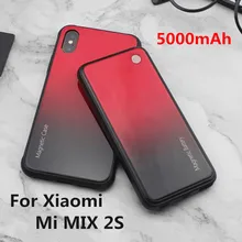 KQJYS Беспроводной магнитный 5000 мА/ч чехол из закаленного стекла для зарядки аккумулятора для Xiaomi Mi Mix 2S Чехол для портативного зарядного устройства чехол