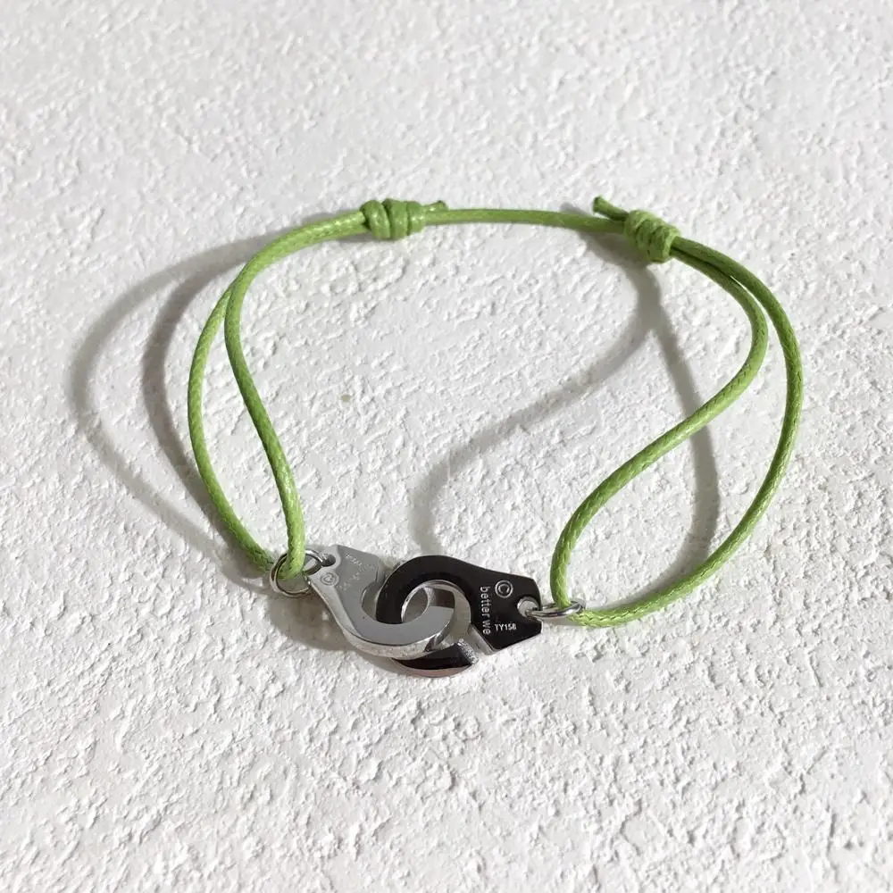 J. hangke, 20 цветов, регулируемый, homme, femme, bijoux, ювелирное изделие, 925 серебро, наручники, браслет для женщин, мужчин, веревка, роскошный бренд, браслеты - Окраска металла: Color 12