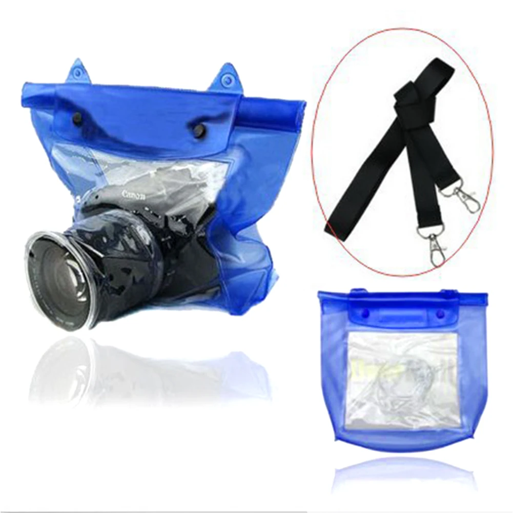 Подводный Портативный чехол для хранения с ремешком, прочная водонепроницаемая сумка для занятий водными видами спорта - Цвет: Blue