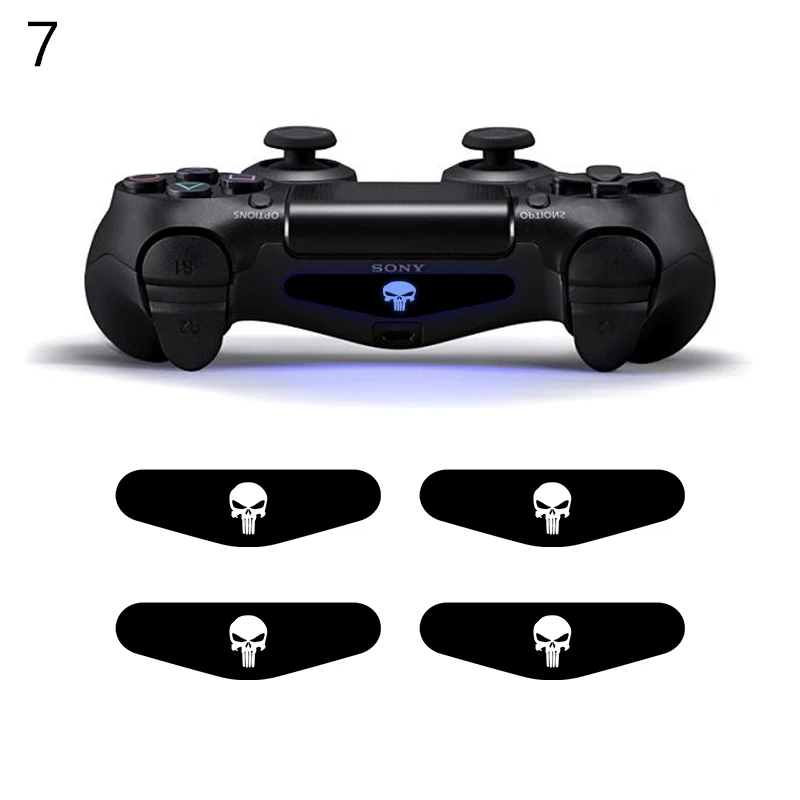 7 4 шт./компл. светильник бар светодиодный наклейки для тела для Playstaion4 PS4 геймпад светильник крышка панели наклейки для PS4 контроллер - Цвет: 7