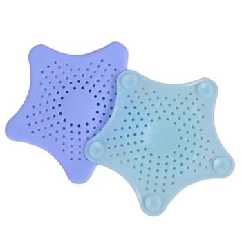 

3 Color Starfish Sewer Drain Anti-blocking TPR Filter Five-pointed Star Kitchen Bath Sink Waste Strainer Filter Catcher Cover