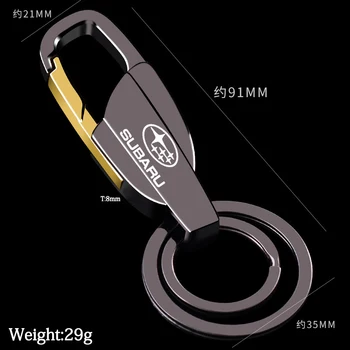 

For Subaru FORESTER Crosstrek vx Outback LEGACY ascenso impreza new car waist buckle alloy metal keychain key ring accessories