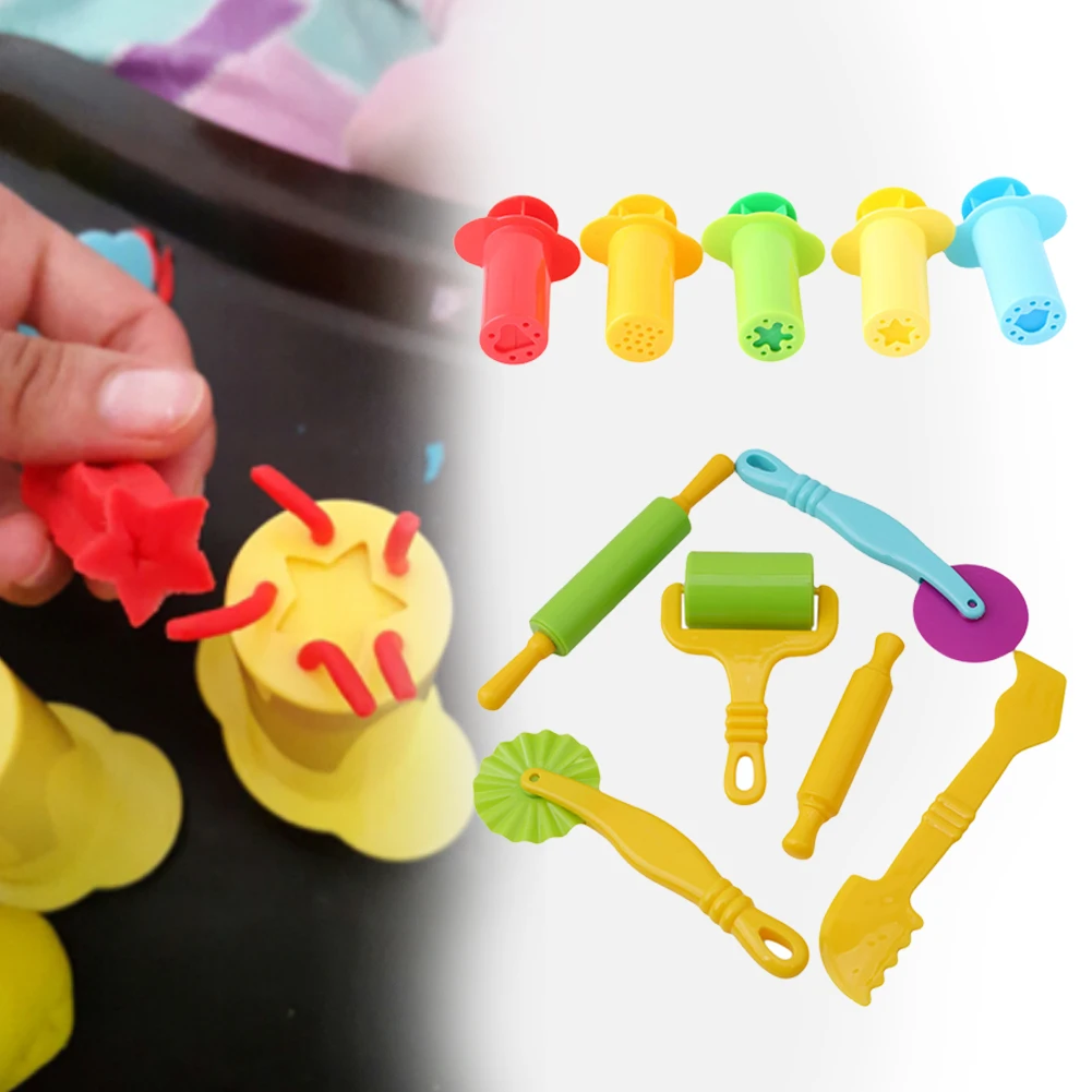 5/6 Dough Tools Extrusion Play Set Modelling Clay Extrusion Mold Kids