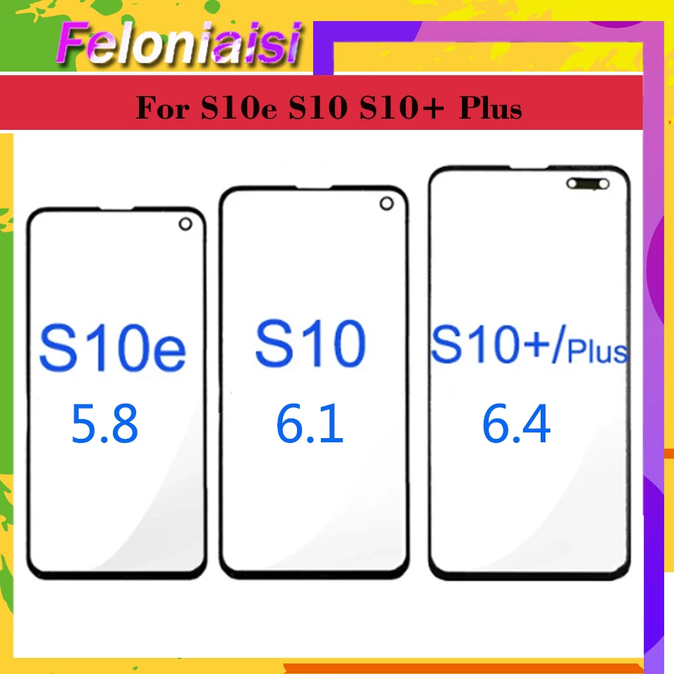 Сенсорный экран для Samsung Galaxy S10 G973 / + Plus G975 S10E G970 сенсорная панель передняя внешняя