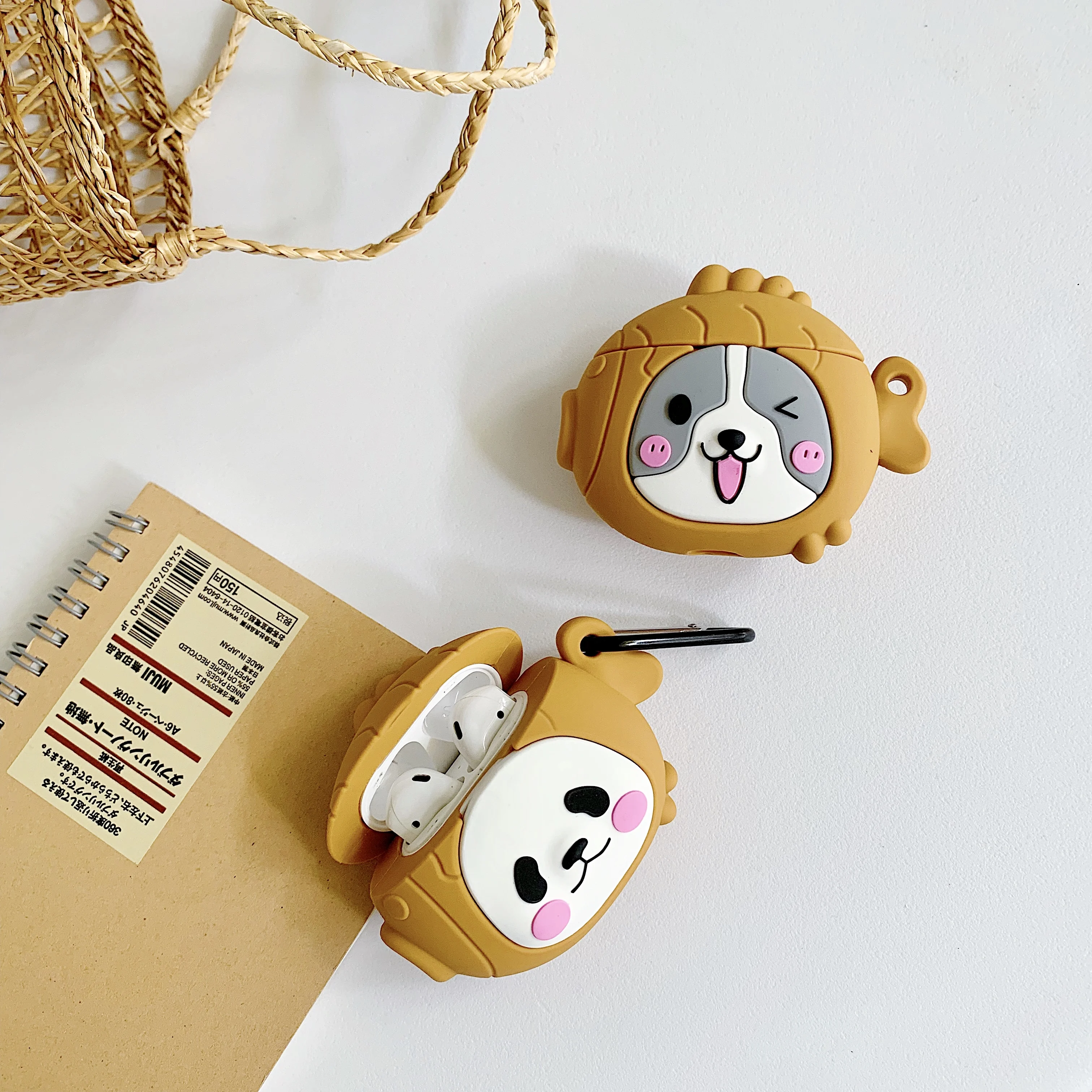

For AirPod 2 Case 3D lover monkey Animal Cartoon Soft Silicone Wireless Earphone Cases For Apple Airpods Case protective Cover