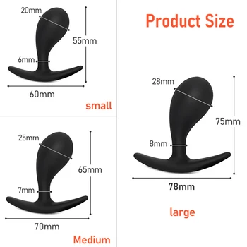 3 Pcs Silicone Anal Plug Training Set Buttplug Bullet Anus Dildo Bdsm Sex Toys For Woman Gay Male Prostate Massager Butt Plug 6