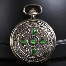 Роскошный, классический черный стимпанк Скелет механический карманные часы ожерелье карманные часы цепочка мужские часы