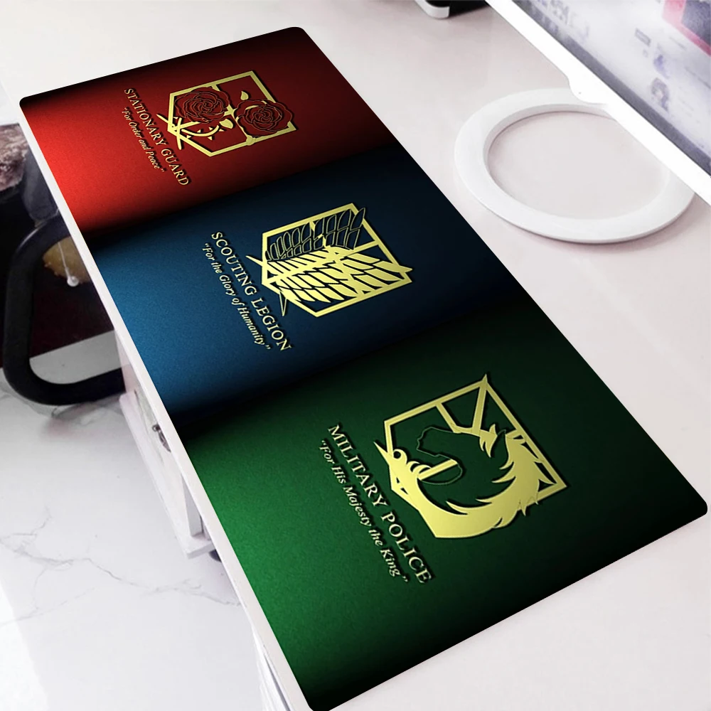Setup Gamer Accessori Attack On Titan Anime Mouse Pad Xxl Pad On The Table Desk Mat Mousepad Office Keyboard Gaming Desk Mat