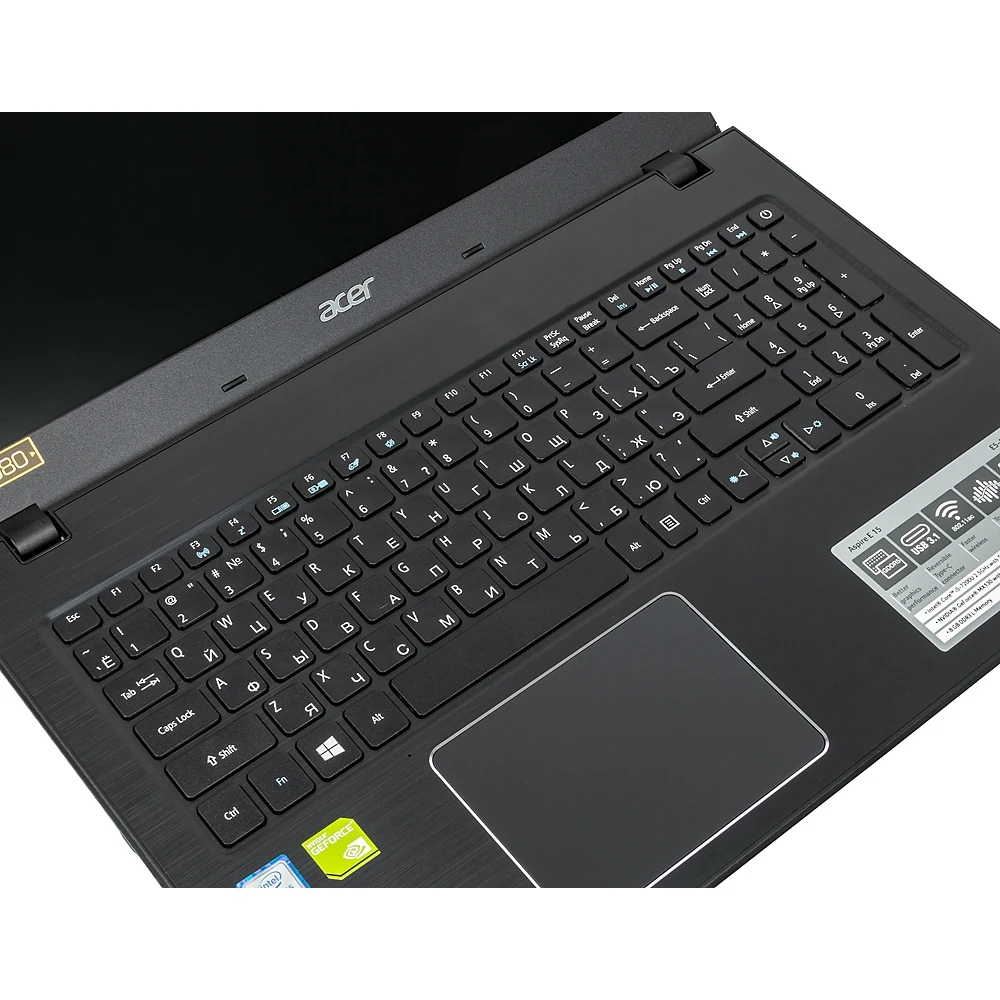 Ноутбук Acer Aspire E15 E5-576G-595G i5 7200U/8Gb/1Tb/DVDRW/Mx130 2Gb/15.6"/FHD/Lin/black