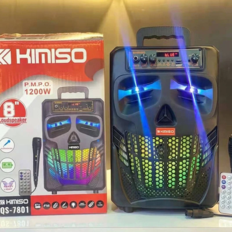 Портативная Bluetooth-Колонка на колесиках 8 дюймов с микрофоном | Электроника