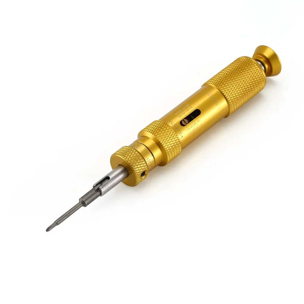 Idling Prefabricated Type Preset Torque Screwdriver LTDK-1.5 0.1-1.5 Kgf.cm with 2 Screw Driver Bits High Precision Tool Gold